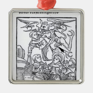 Scene from 'The Navigation of St. Brendan' Metal Ornament