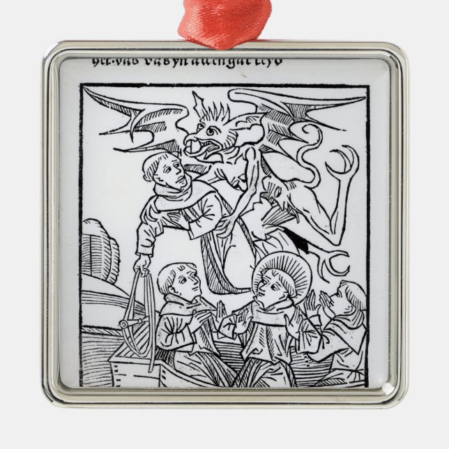 Scene from 'The Navigation of St. Brendan' Metal Ornament (Front)