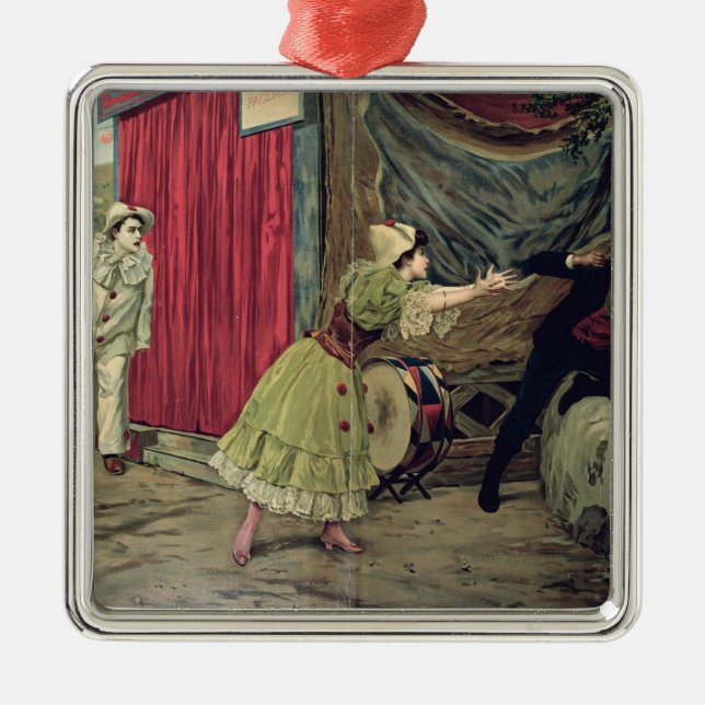 Scene from the opera 'Pagliacci' Metal Tree Decoration (Front)