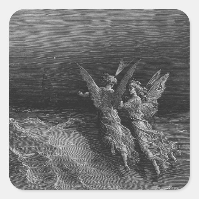 Scene from 'The Rime of the Ancient Mariner' 2 Square Sticker (Front)