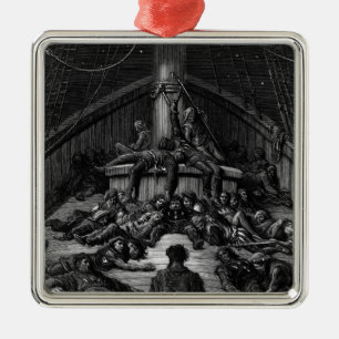 Scene from 'The Rime of the Ancient Mariner' 3 Metal Ornament