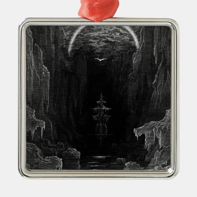 Scene from 'The Rime of the Ancient Mariner' Metal Ornament (Front)