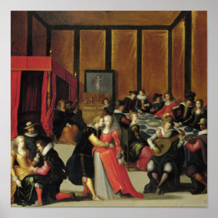 Scene Galante or The Five Senses Poster