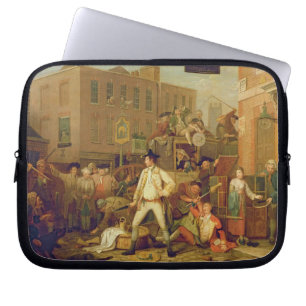 Scene in a London Street, 1770 (oil on canvas) Laptop Sleeve