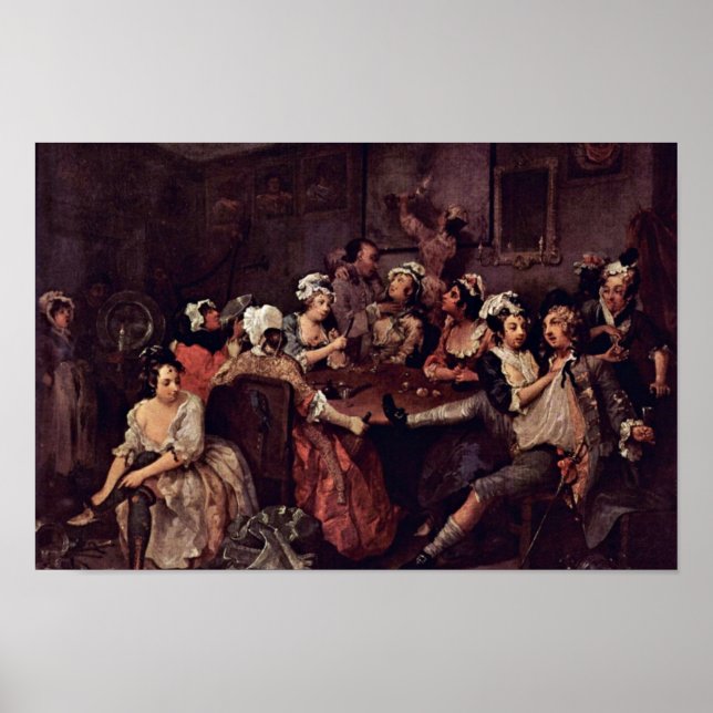 Scene In A Tavern " By Hogarth William Poster (Front)