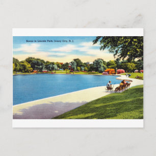 Scene in Lincoln Park, Jersey City, New Jersey Postcard