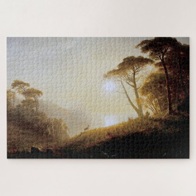 Scene in Yosemite Valley, Albert Bierstadt Jigsaw Puzzle (Horizontal)