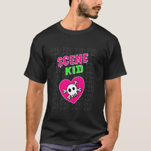 Scene Kid Neon Skull XD T-Shirt
