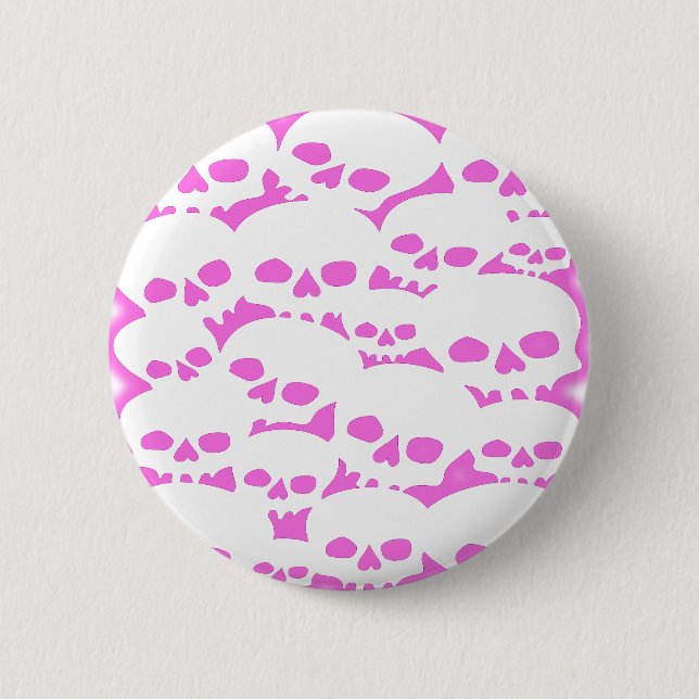 Scene Kid Skulls 6 Cm Round Badge (Front)