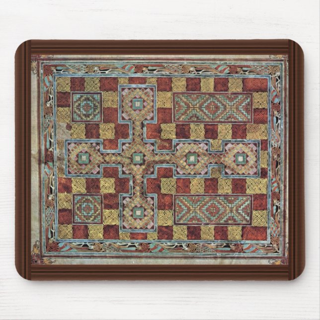 Scene Lindisfarne Gospels: Carpet Page By Meister Mouse Pad (Front)