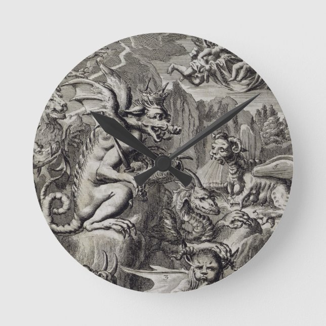 Scene of Hell, illustration from Book 1 Part 3 Cha Round Clock (Front)
