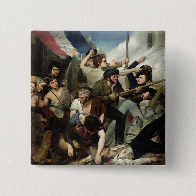 Scene of the 1830 Revolution 15 Cm Square Badge (Front)