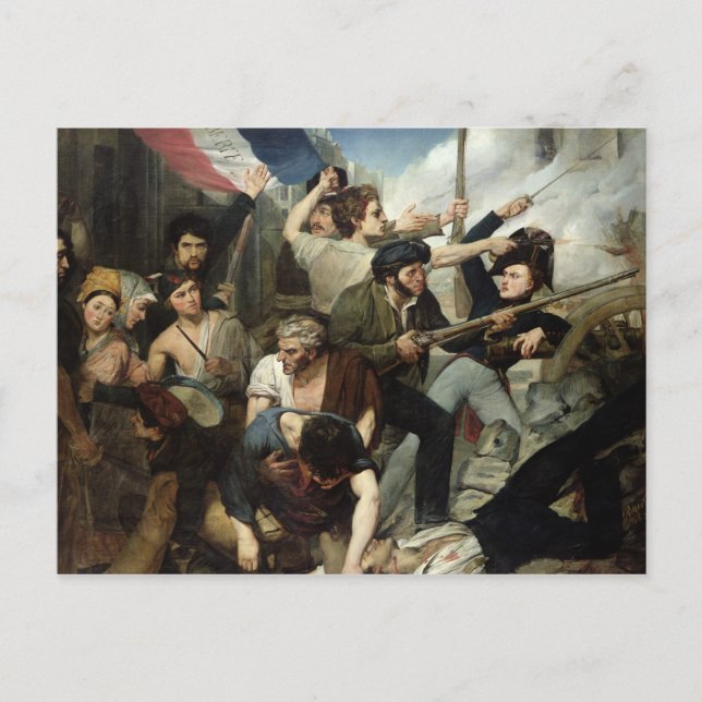 Scene of the 1830 Revolution Postcard (Front)