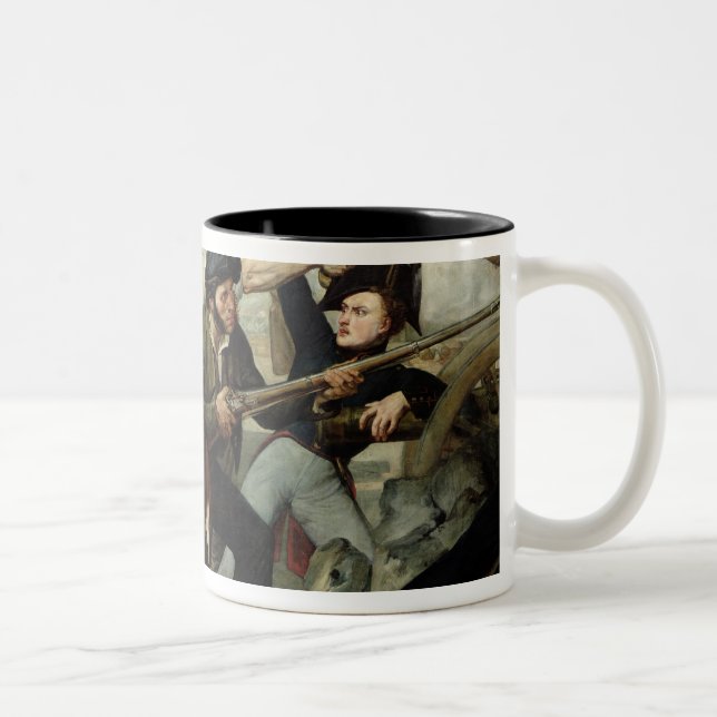 Scene of the 1830 Revolution Two-Tone Coffee Mug (Right)