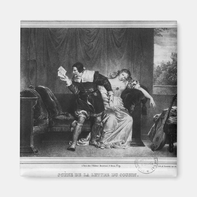 Scene of the cousin's letter magnet (Front)