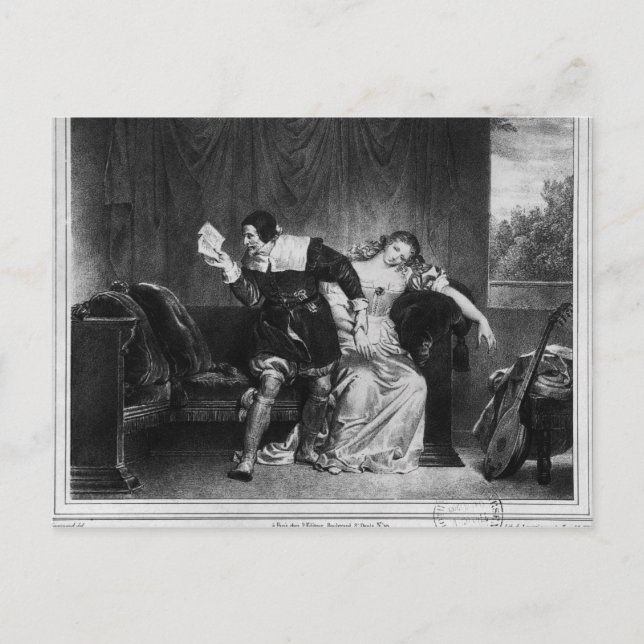 Scene of the cousin's letter postcard (Front)