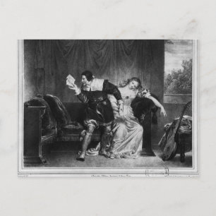 Scene of the cousin's letter postcard