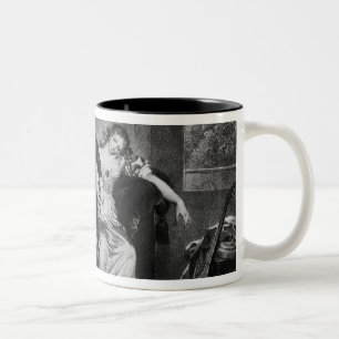 Scene of the cousin's letter Two-Tone coffee mug