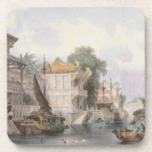 Scene on the Horan Canal near Canton, c.1850 (colo Coaster