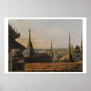 Scene upon the Eastern Road from Rangoon Looking T Poster