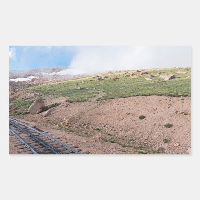 Scenery Along Historic Cog Railway Rectangular Sticker (Front)