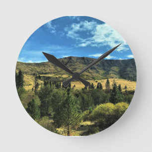 Scenery by the Snake River, OR Round Clock