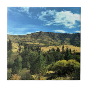 Scenery by the Snake River, Oregon Ceramic Tile