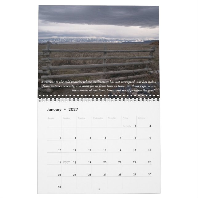Scenery Calendar 2 (Jan 2027)