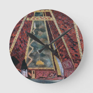 Scenery design for Thamar, 1912 (colour litho) Round Clock