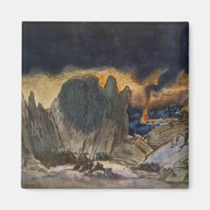 Scenery design from Phedre, 1917 (colour litho) Magnet