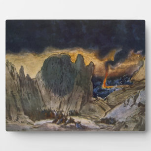 Scenery design from Phedre, 1917 (colour litho) Plaque