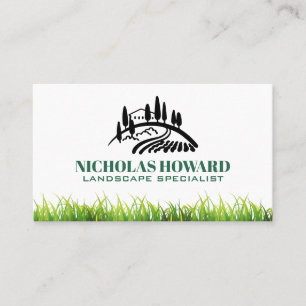 Scenery Grass Trees Landscape Business Card