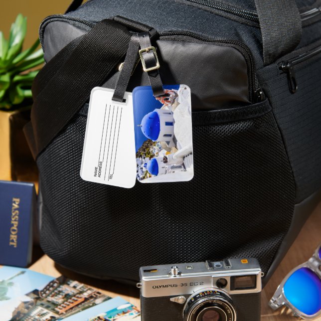 Scenery  in Oia Luggage Tag (Front & Back)