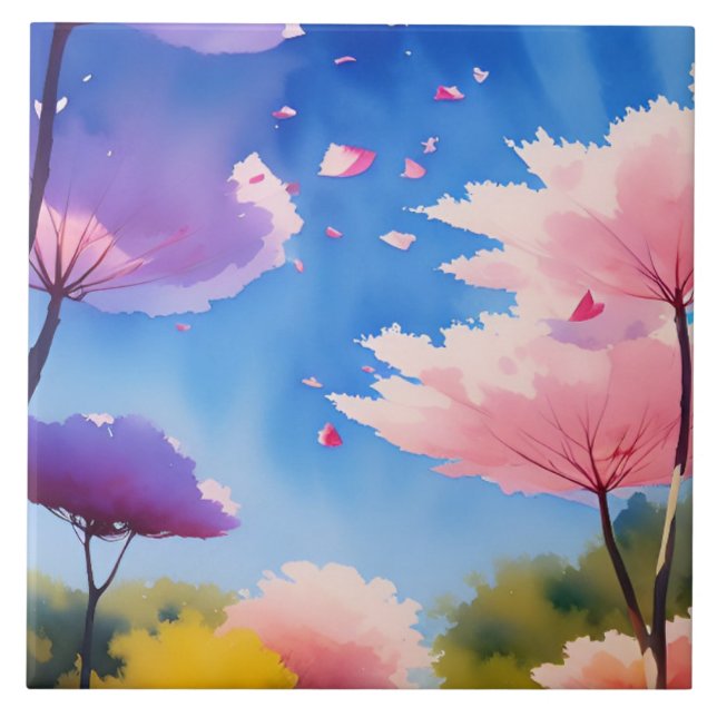 Scenery Nature Ceramic Tile (Front)