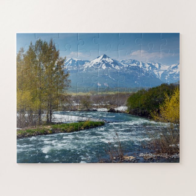 Scenery of spring rugged mountain river jigsaw puzzle (Horizontal)