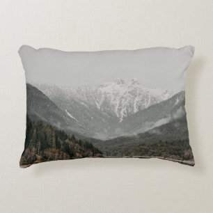 SCENERY OF TREES AND MOUNTAIN DECORATIVE CUSHION