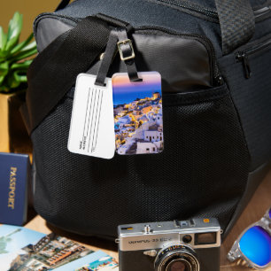 Scenery Oia Luggage Tag