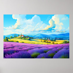 Scenery Panoramic Prairie Landscape Nature Poster