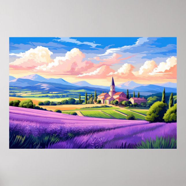 Scenery Panoramic Prairie Landscape Nature Poster (Front)