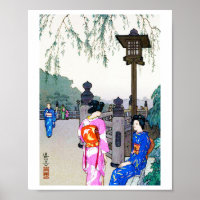 Scenery with Women in a Kimono, Hiroshi Yoshida