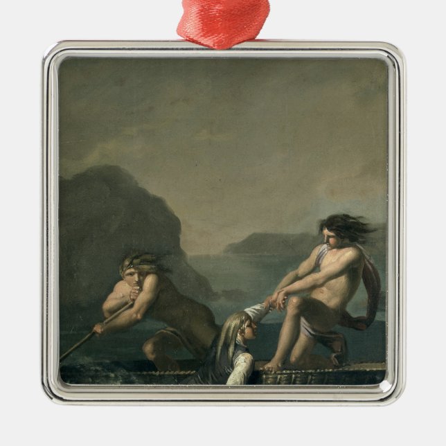 Scenes from 'Niels Klim's Subterranean Journey' Metal Tree Decoration (Front)