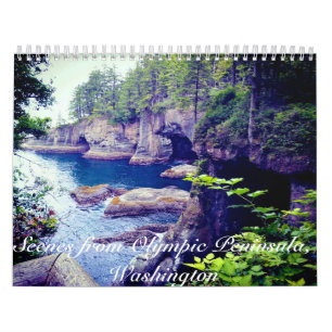 Scenes from Olympic Peninsula, WA 12 mo. calendar