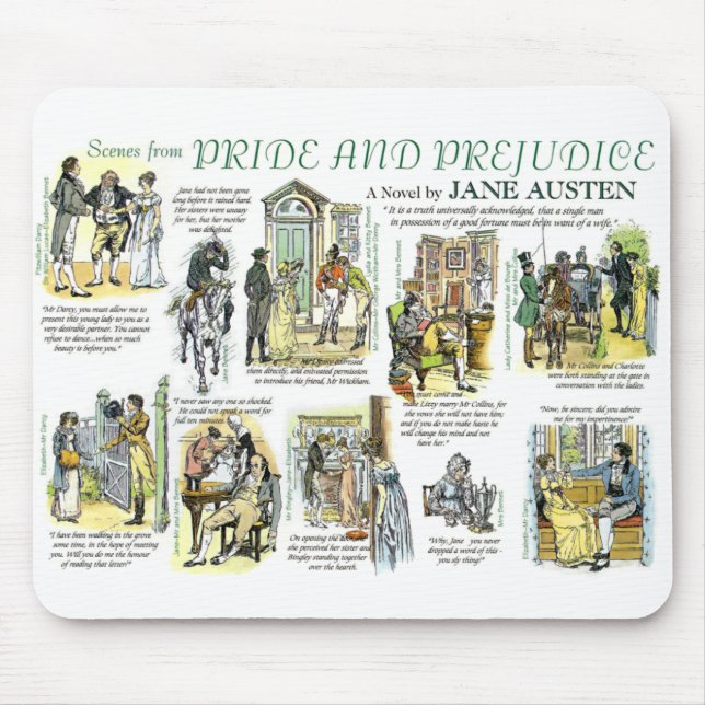 Scenes from Pride and Prejudice Mouse Pad (Front)