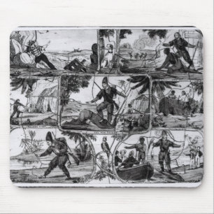 Scenes from 'Robinson Crusoe' by Daniel Defoe Mouse Pad