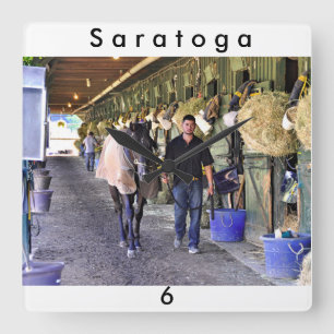 Scenes from Saratoga Square Wall Clock