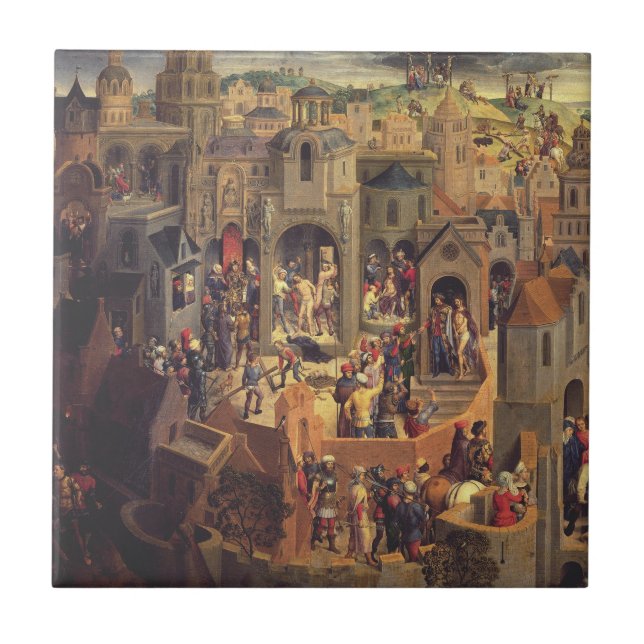 Scenes from the Crucifixion of Christ  Ceramic Tile (Front)