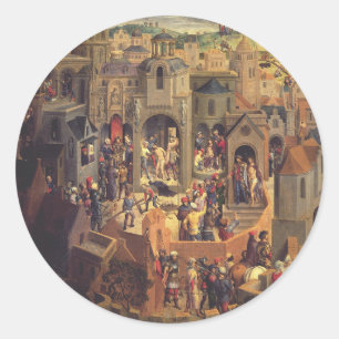 Scenes from the Crucifixion of Christ  Classic Round Sticker