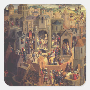 Scenes from the Crucifixion of Christ Square Sticker