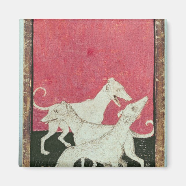 Scenes of courtly hawkin magnet (Front)