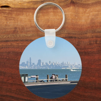 Scenes of San Francisco Bay Bridge and cityscape Key Ring